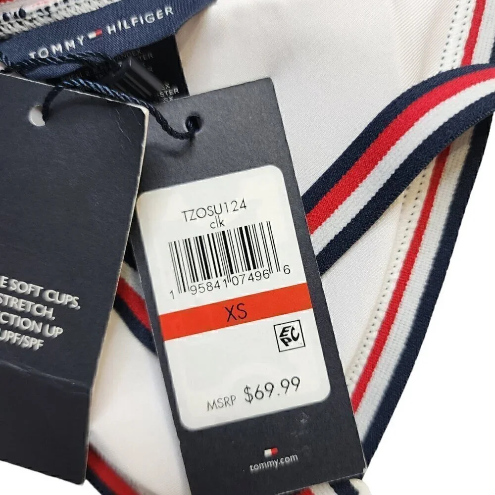 Tommy Hilfiger Women's Triangle Bikini Padded Tie Side Bottom‎ 2 Piece Set XS